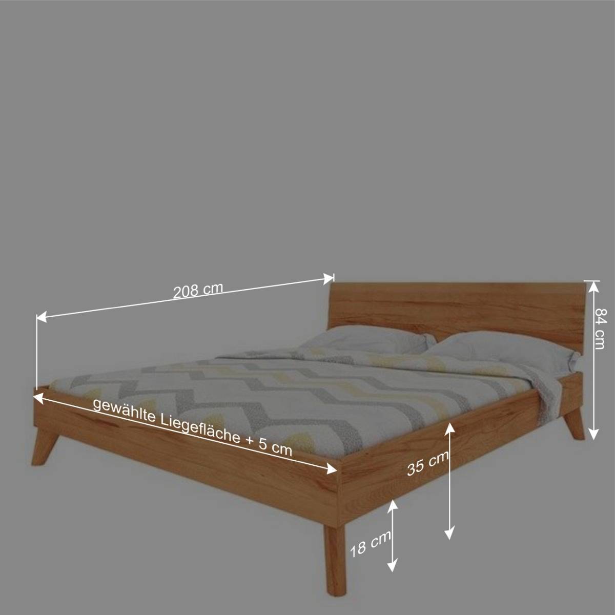 Set Ehebett & Nachtkommoden - Junola (dreiteilig)