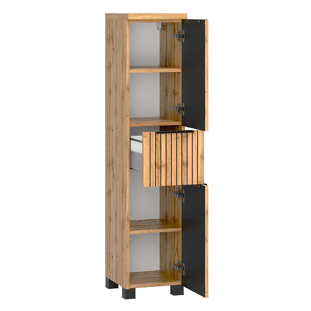 Waschplatz & Midi-Schrank Set - Crystoga (dreiteilig)