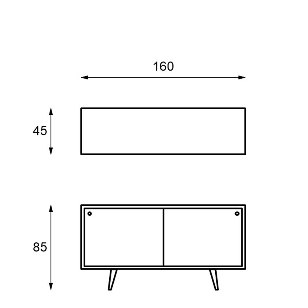 Schiebetüren Sideboard mit Motiv Frau mehrfarbig - Mengiz