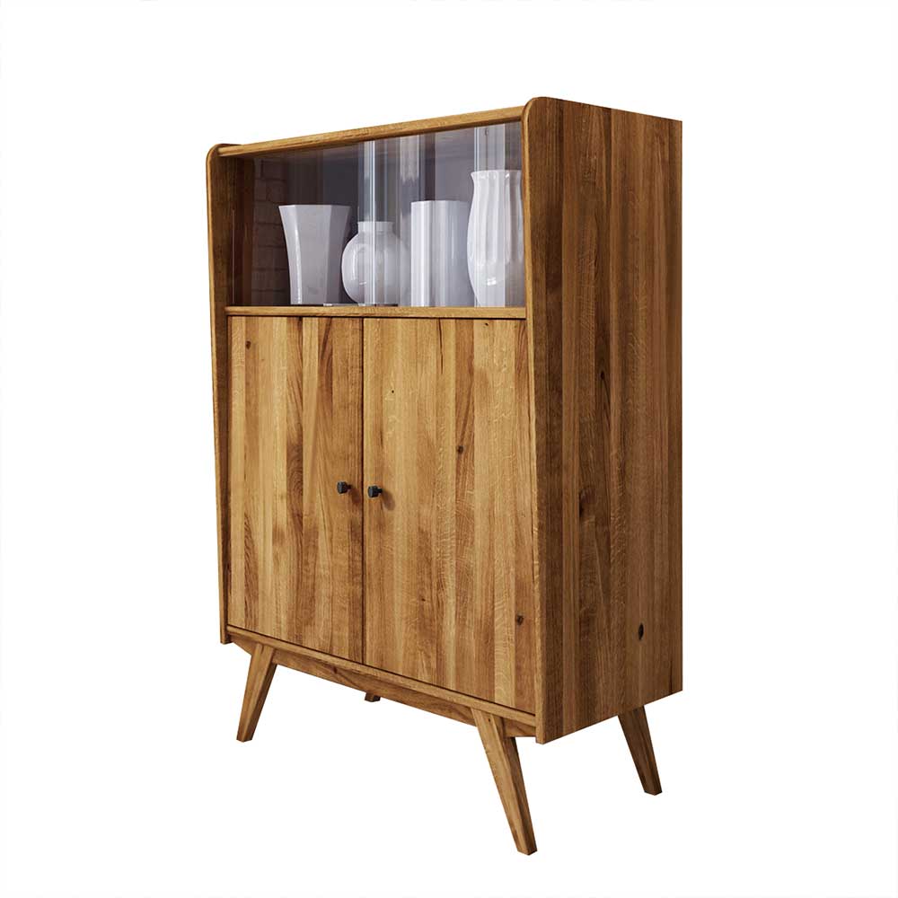 Schrank im Mid Century Stil aus Wildeiche Holz - Hardus