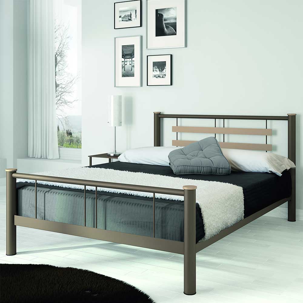 Bett Adendro in Braun Beige