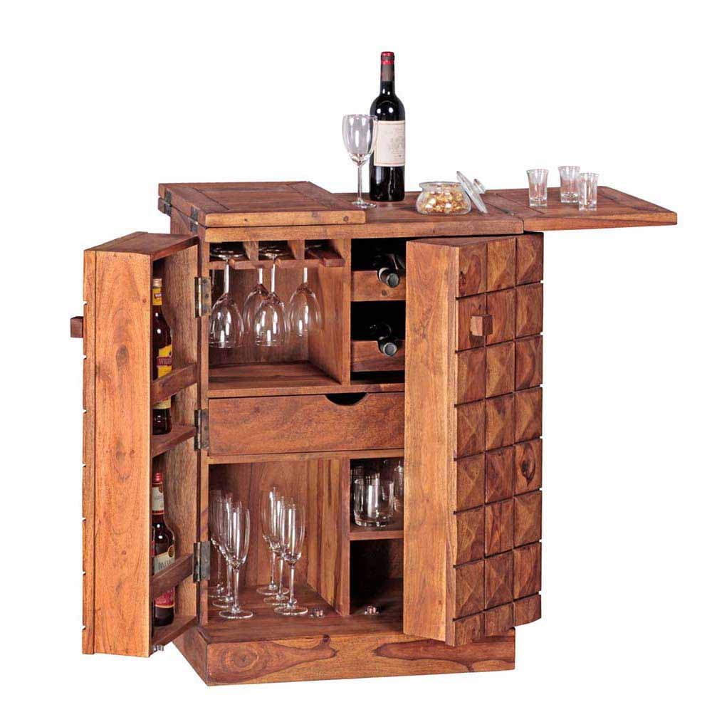 Rustikale Hausbar Carmos in Schrank Form