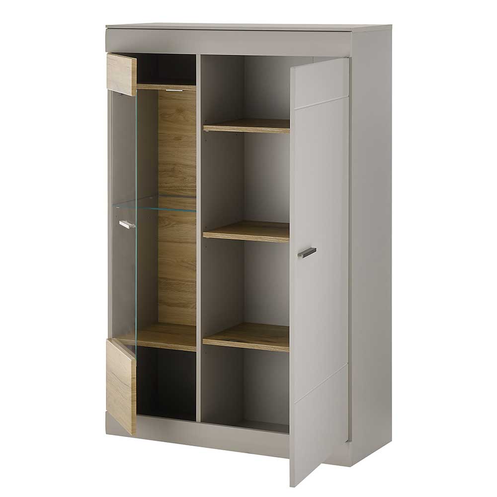 Highboard in Hellgrau & Zinneiche NB - Lioscas