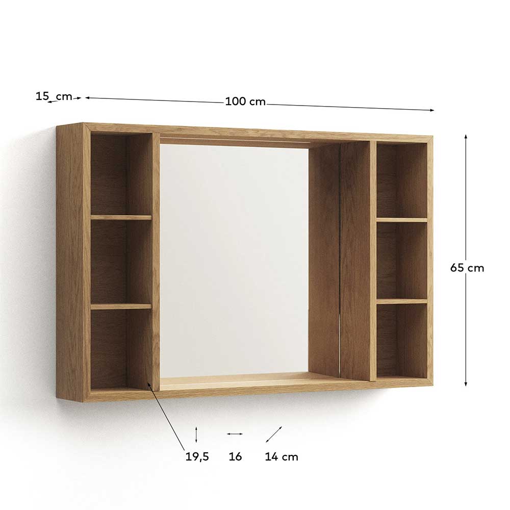 Badezimmerspiegel aus Teak Massivholz - Reddnas