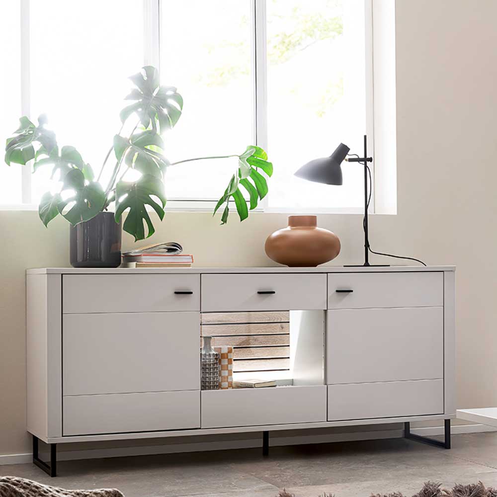 Sideboard mit Glaseinsatz modern - Varzino