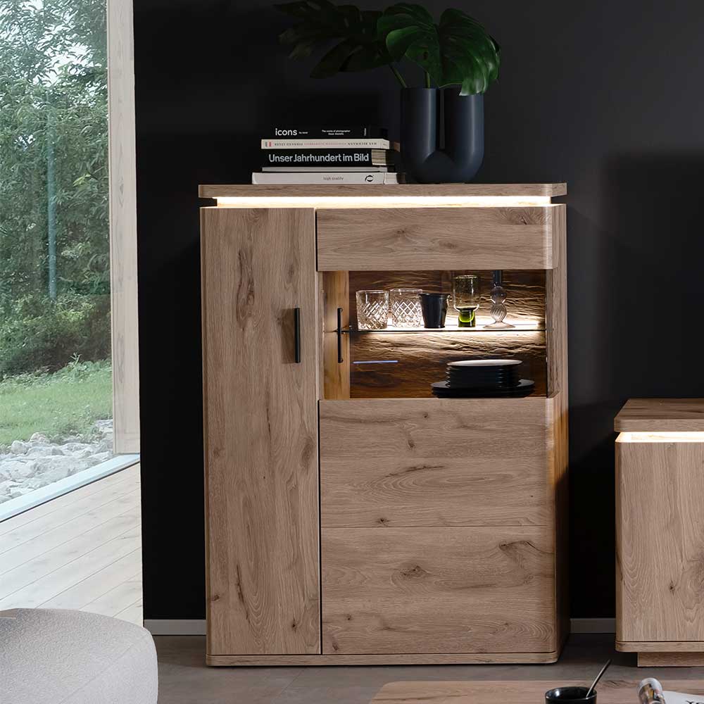 Wohnzimmer Highboard mit Licht LED - Bekunion