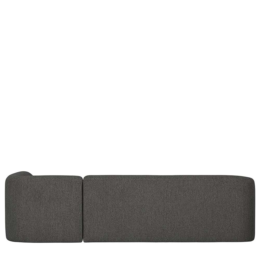 Ecksofa in Schwarzgrau Chenille - Barat