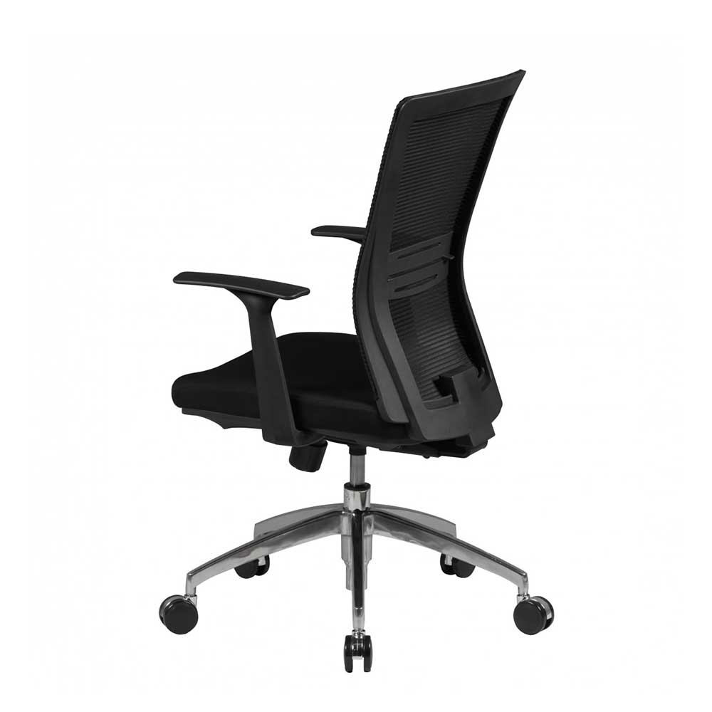 Ergonomischer Bürostuhl mit hoher Lehne in Schwarz - Delavidu