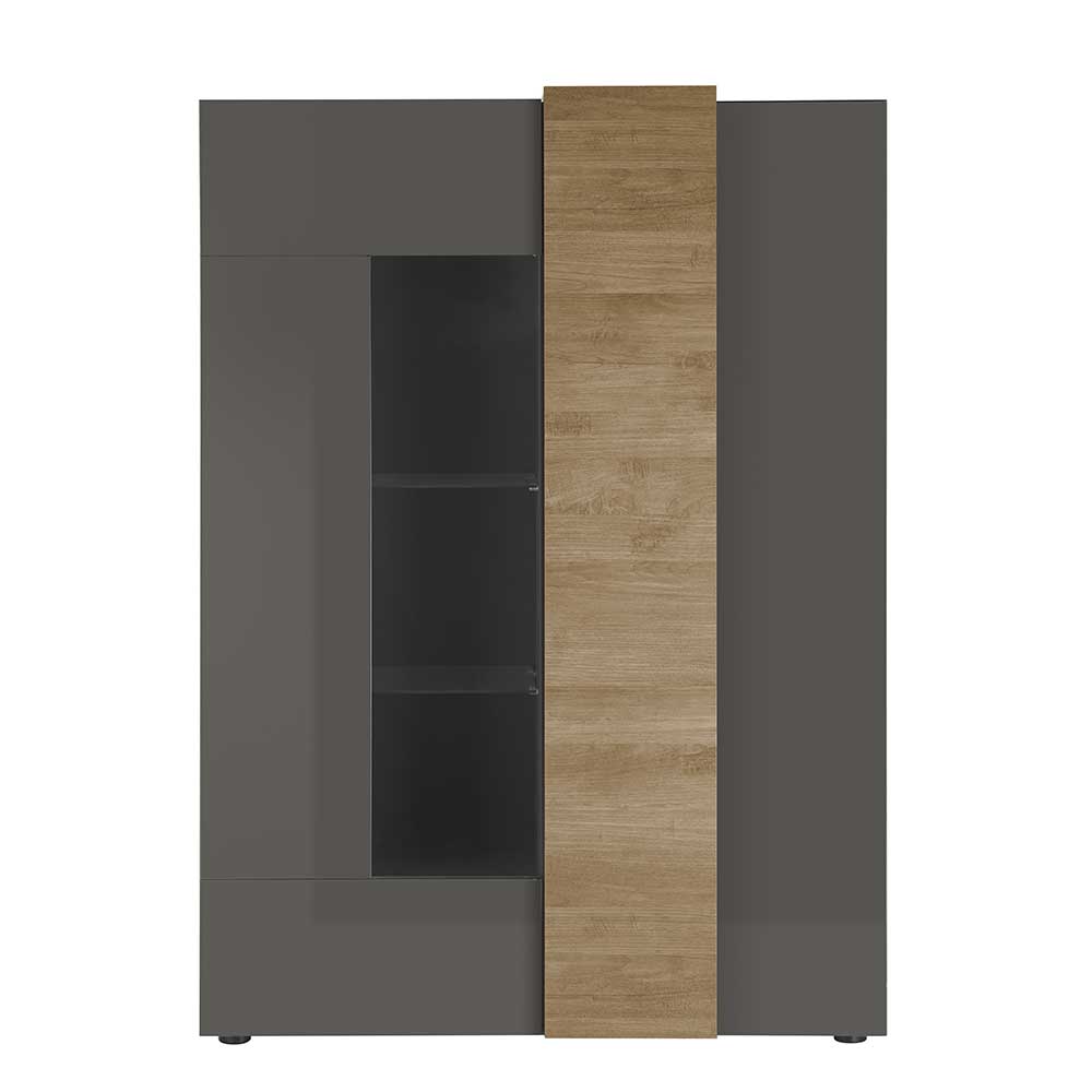 Hochglanz Highboard mit Glas - Eracosta