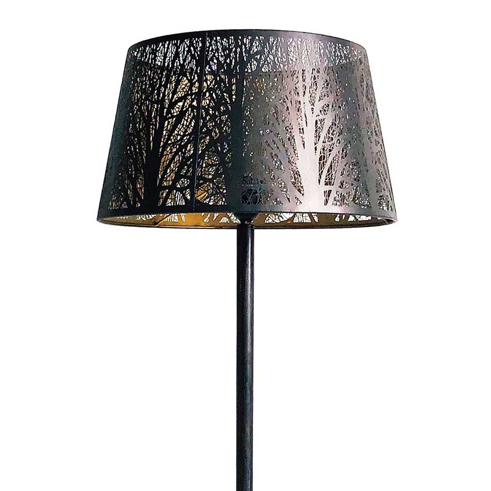 Designer Stehlampe in Schwarz & Messingfarben - Milana