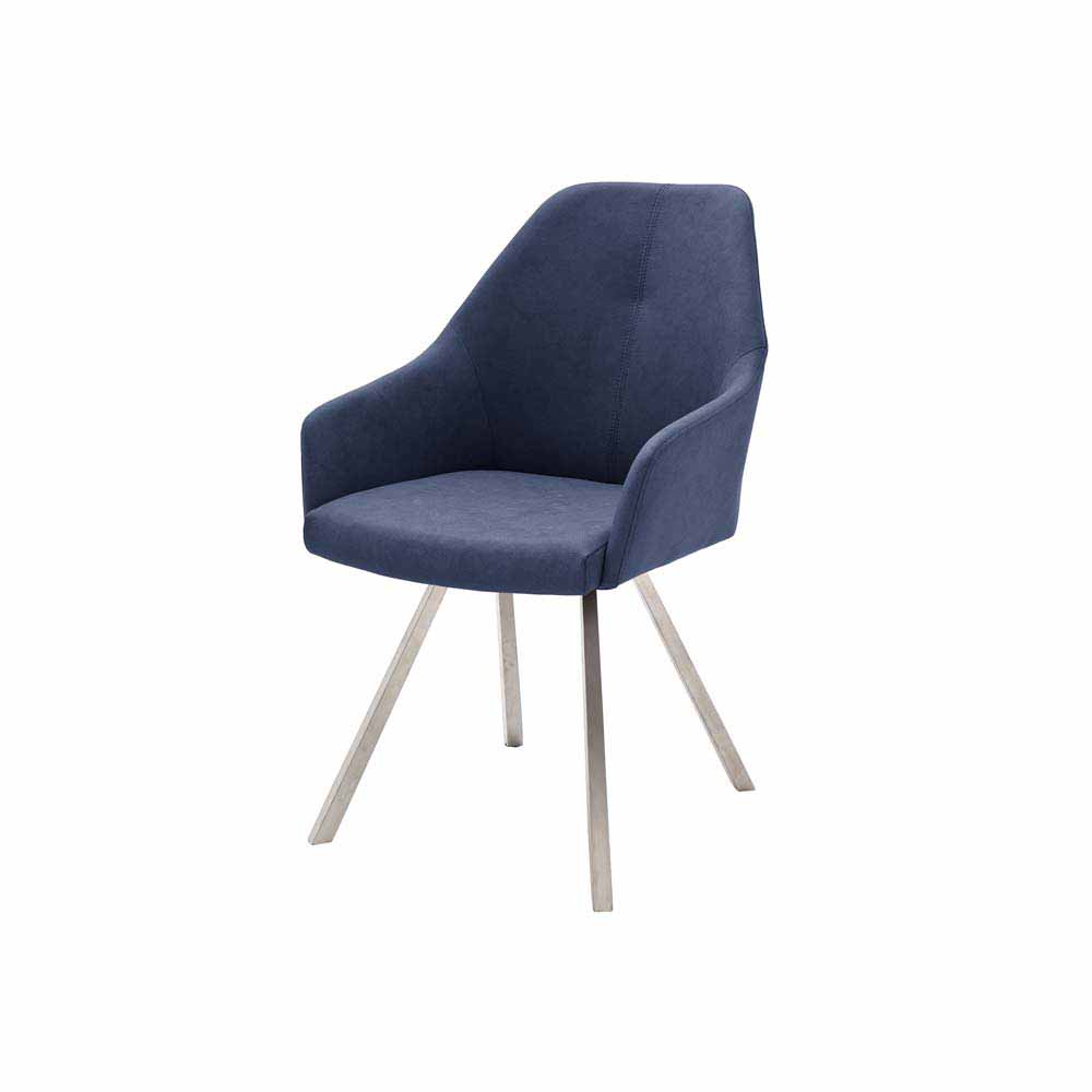 Tisch Sessel in dunklem Blau - Freshna (2er Set)