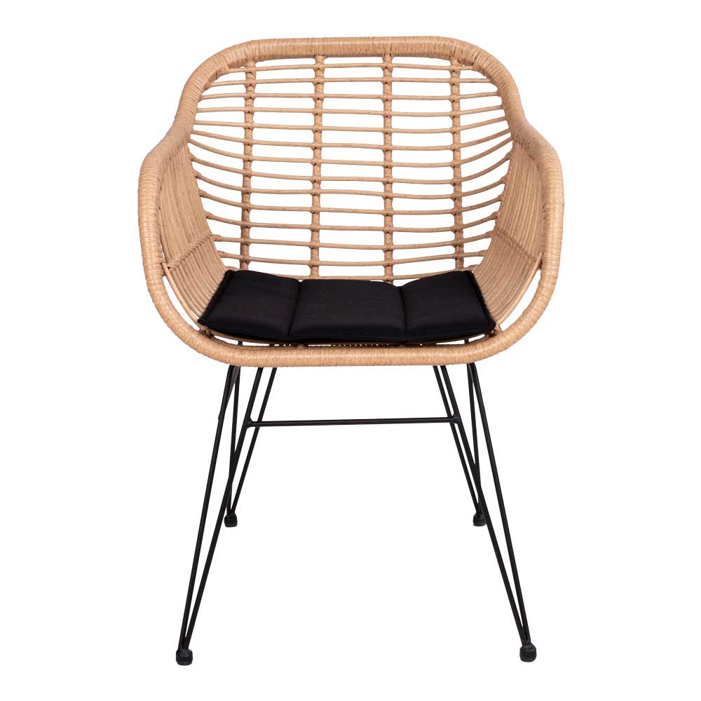 Geflecht Stühle in Beige Rattan - Ambo (2er Set)