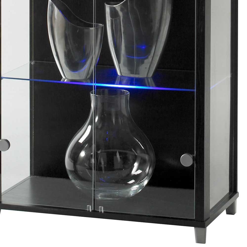 Moderne Glasvitrine in Schwarz - Ambo