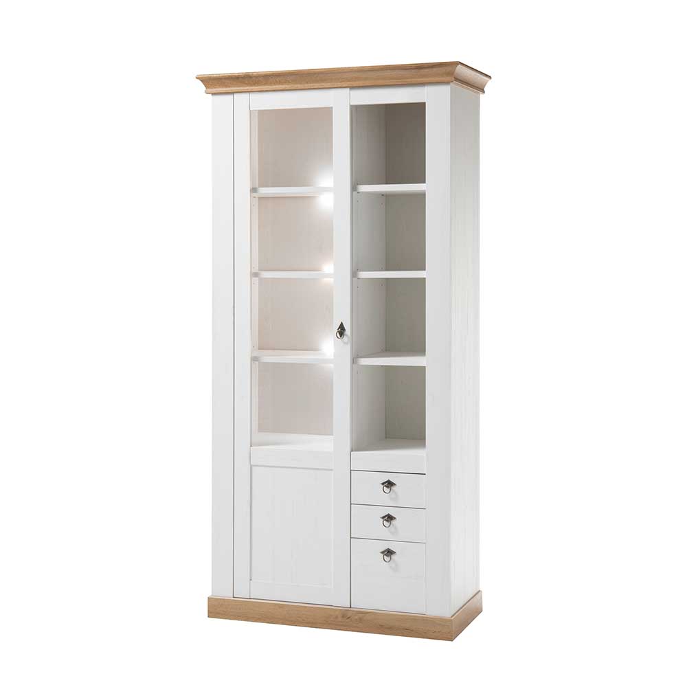 Country Style Vitrinenschrank zweifarbig - Diatara