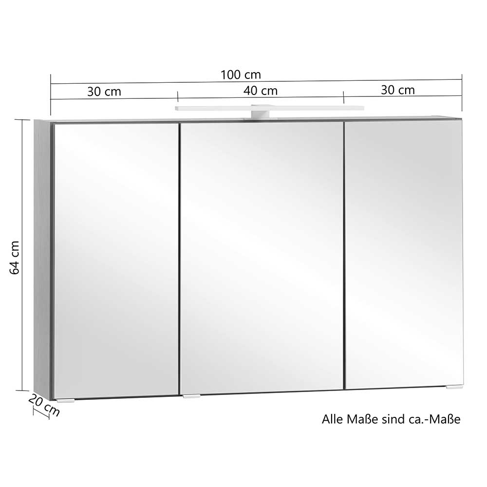 Bad Spiegelschrank in Wildeiche Optik - Drumias