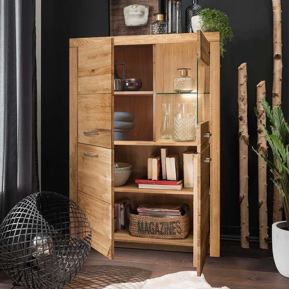 Massives Highboard mit vier Türen - Loitons