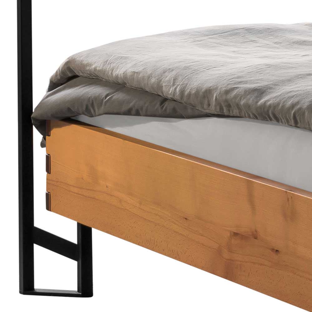 Modernes Himmelbett aus Wildbuche mit Metallgestell - Flyma