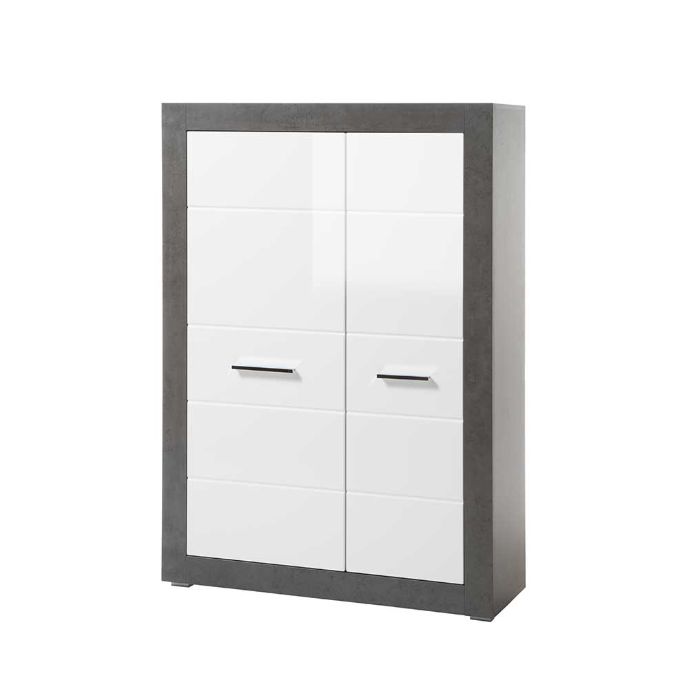 Modernes Hochglanz Highboard mit 2 Türen - Istensa I