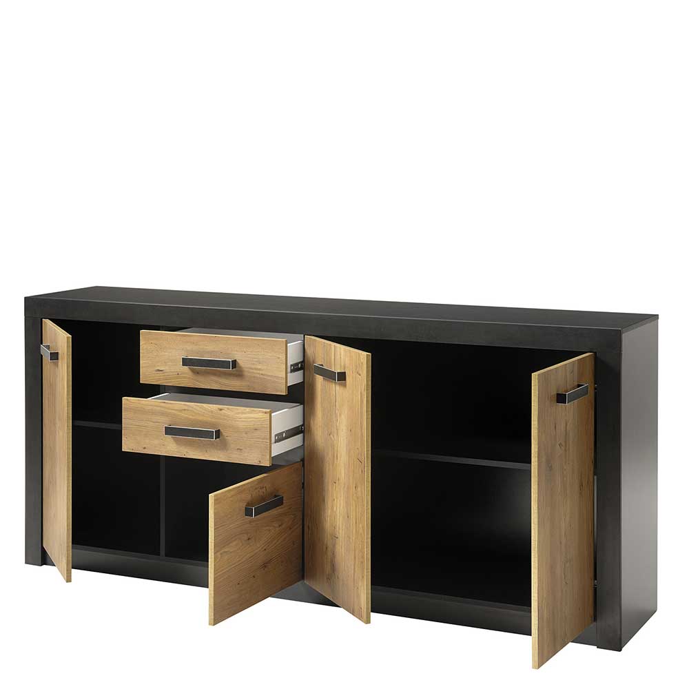 198cm langes Sideboard in Kastanie Holz-Optik - Ebrican