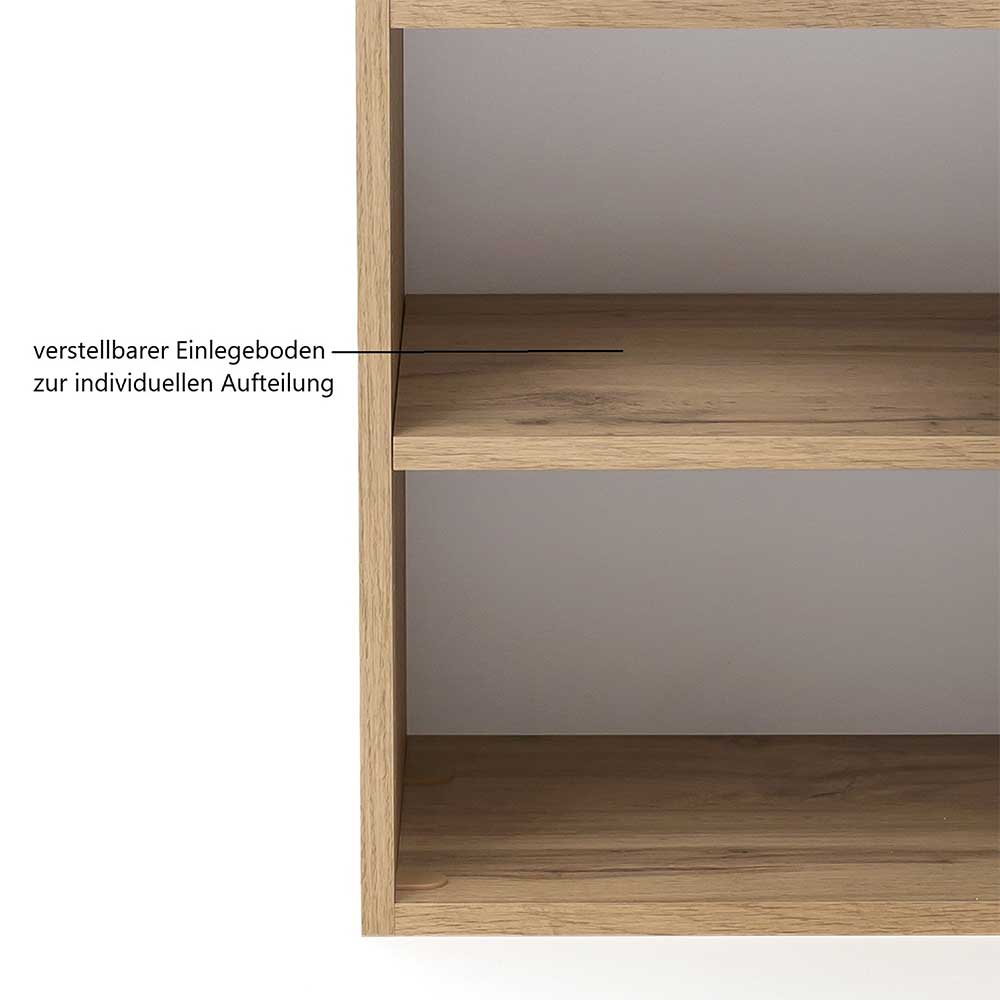 Bad Unterschrank in Grau Glas & Wildeiche - Anviletca