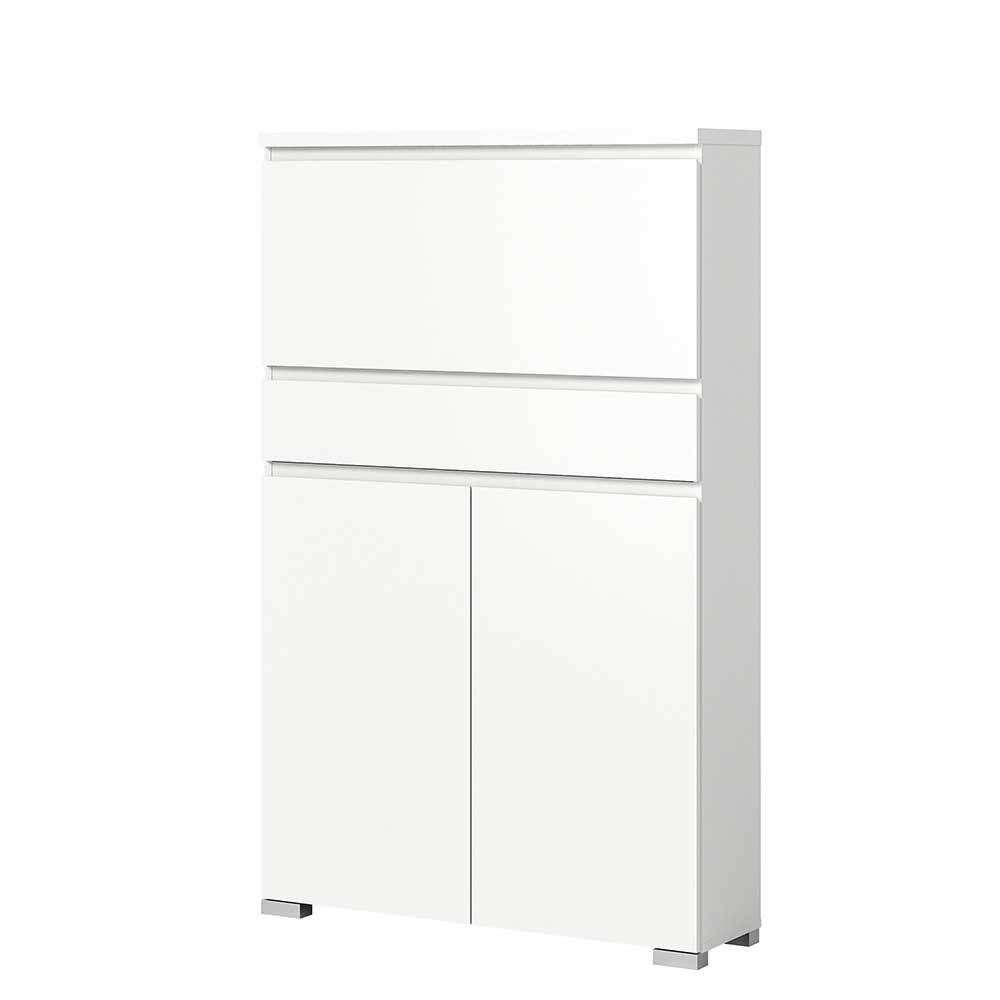 95x152x27 cm Schrank für Schuhe modern - weiß - Dany