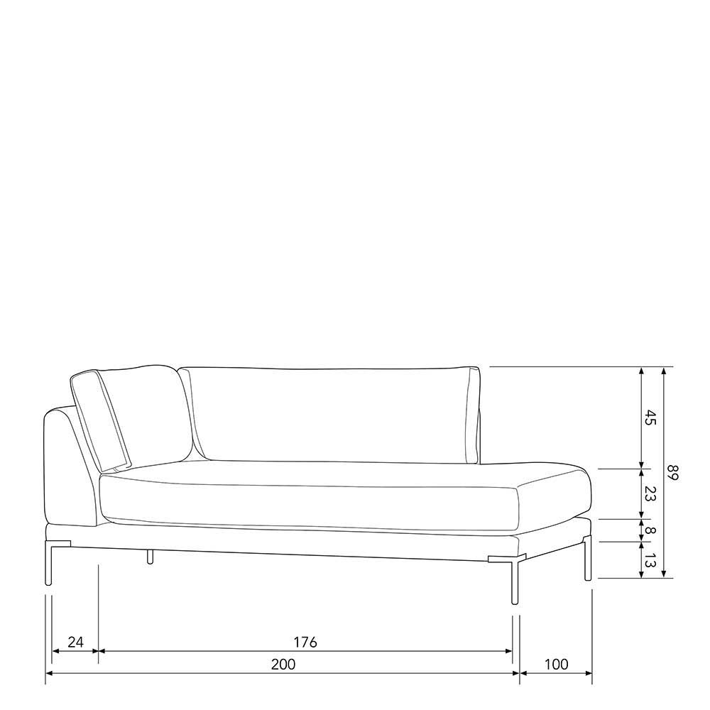 5 Personen Wohnlandschaft modular - Ravonia (fünfteilig)