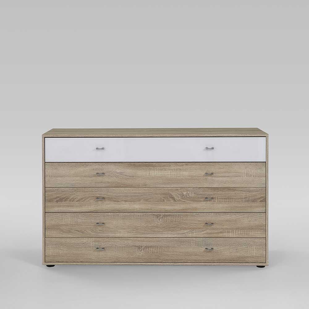 Schlafzimmer Sideboard Segradon in Eiche Sägerau Weiß