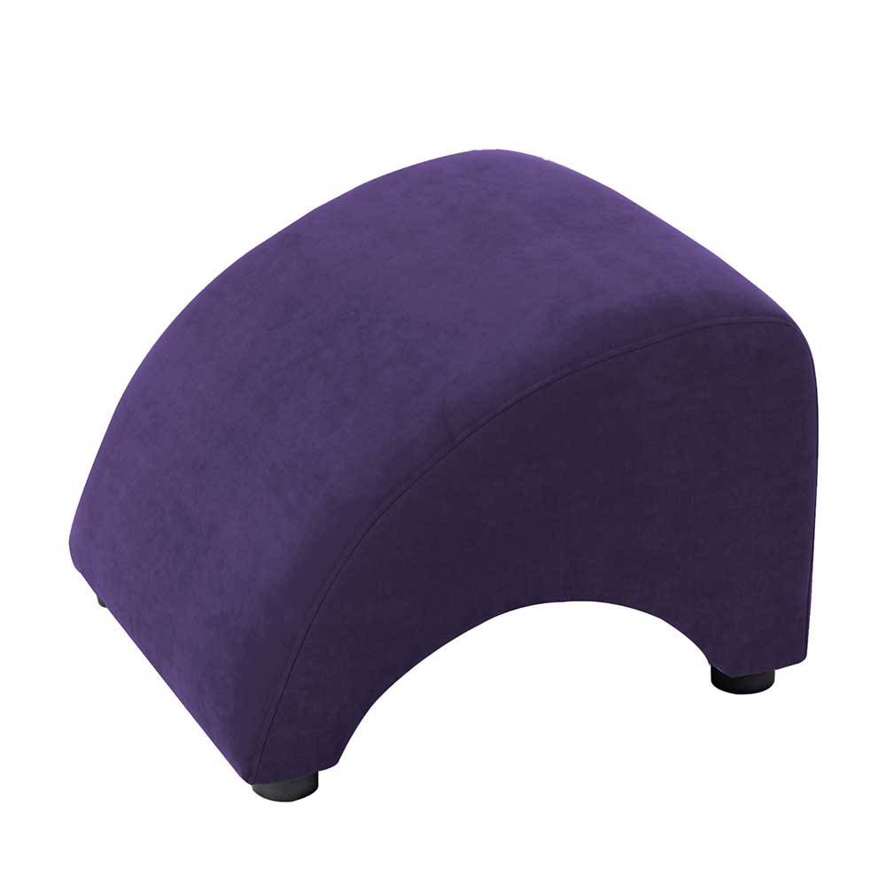 Velours Hocker in Violett - Cregorian