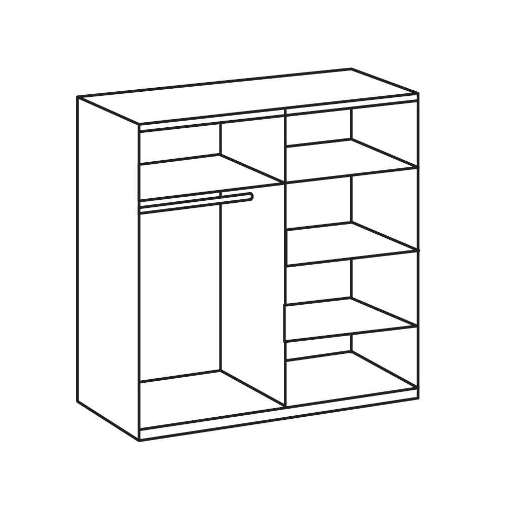 Schlafzimmerschrank Rommino mit Spiegeltüren