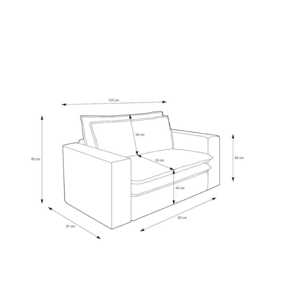 XL Sessel mit Hocker in Anthrazit - Ruffos (zweiteilig)