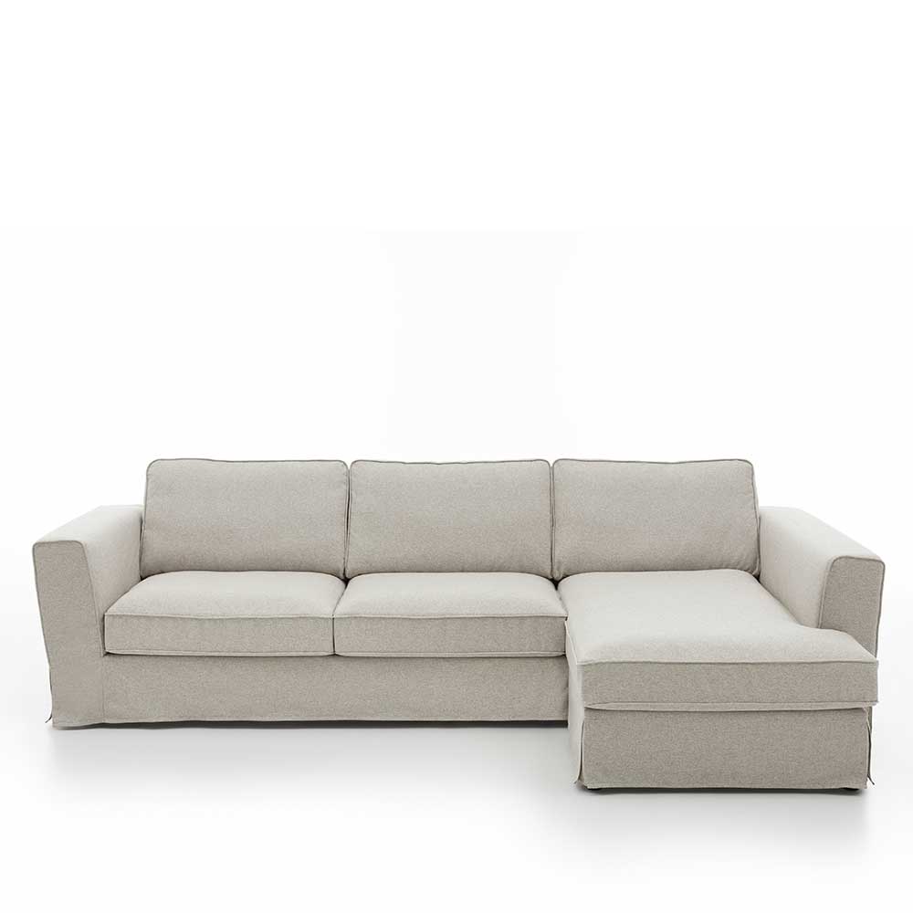 Webstoff Ecksofa in Hellgrau - Coisma