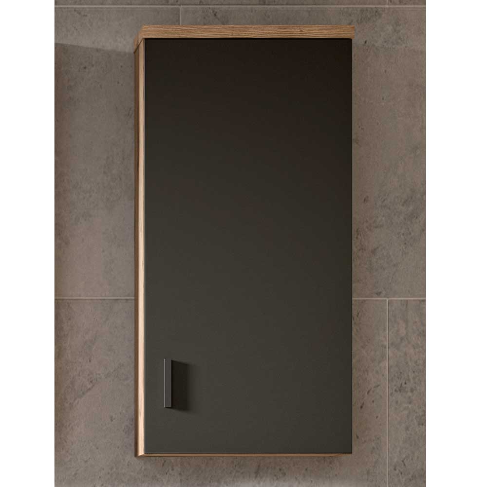 37x75x25 cm 1-türiger Bad Oberschrank modern - Steikun