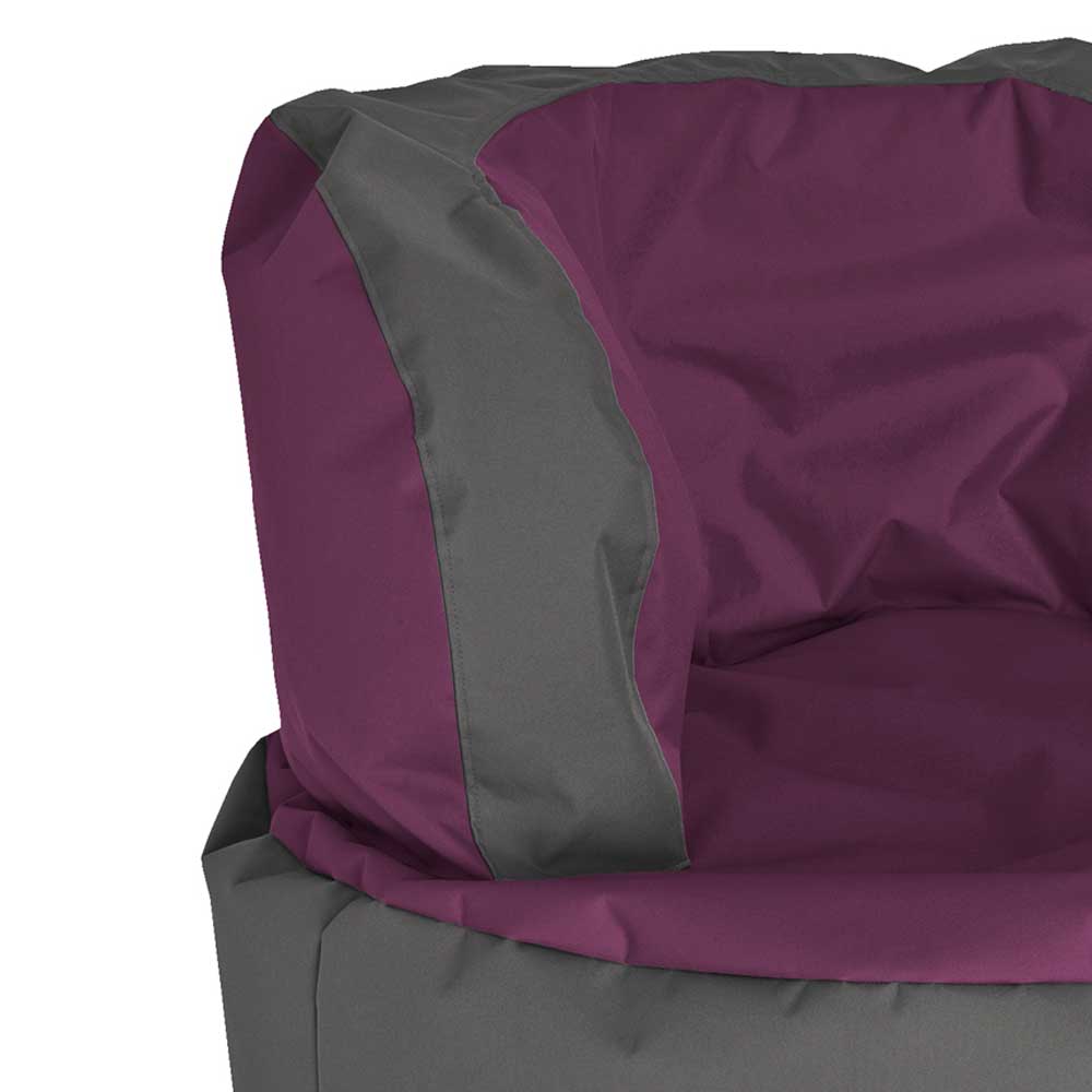 Wohnzimmer Sitzsack Mapilia in Violett Grau