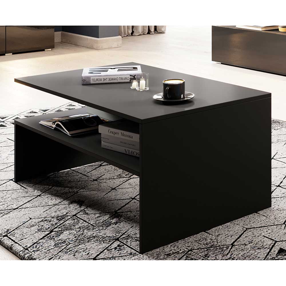 100x45x60 Wohnzimmer Couchtisch in Schwarz - Funtana