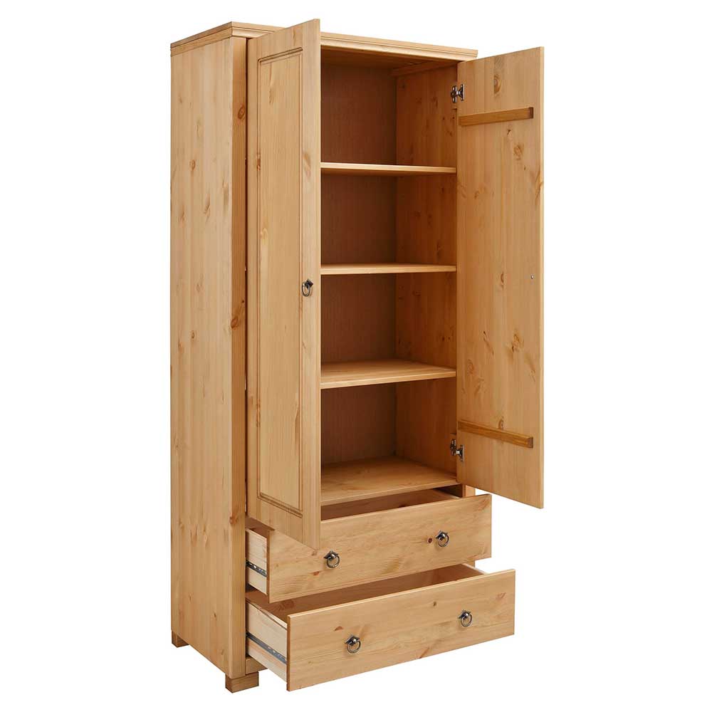 80x178x40 Kiefernholz Schrank 2-türig - Vinidad