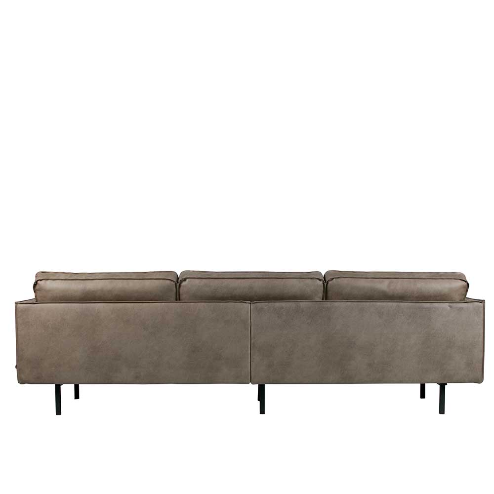 Kunstleder 3-Sitzer Sofa in Grau - Patria