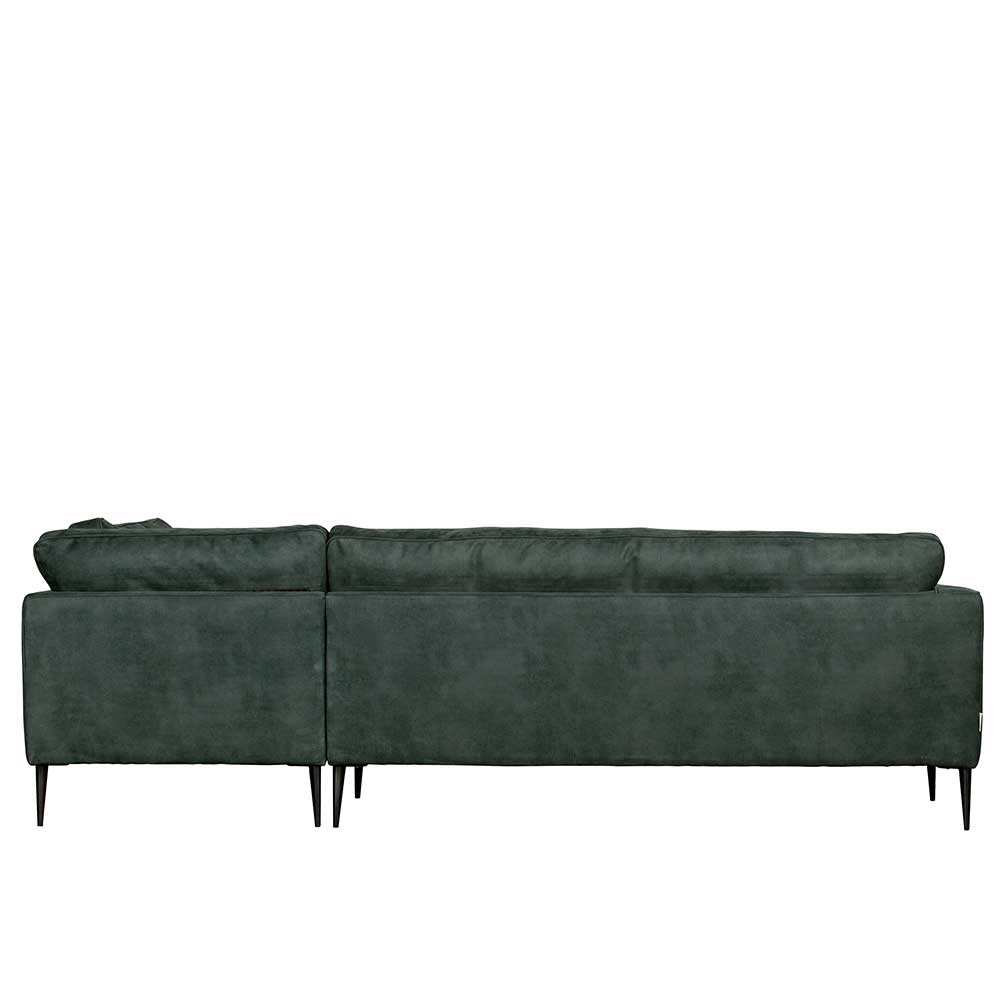 Microfaser L-Form Sofa in Petrol - Bicova