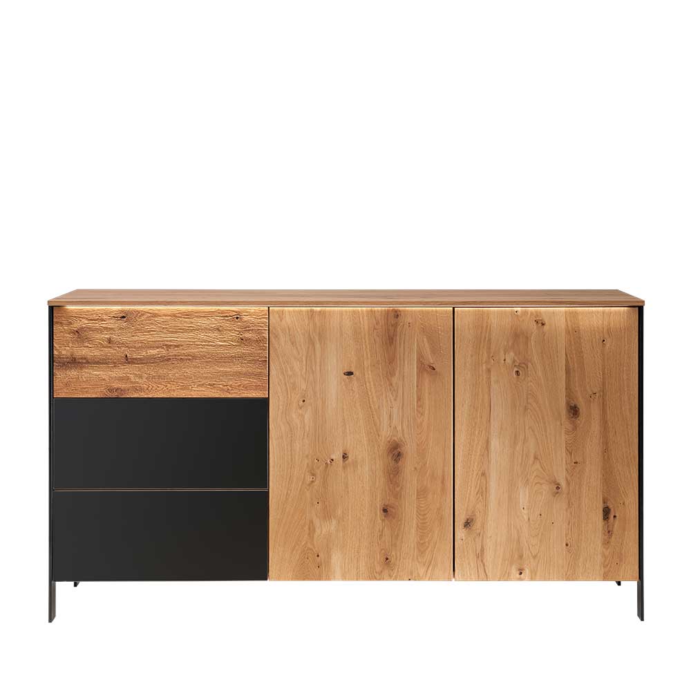 Modernes Sideboard in Wildeiche und Anthrazit - Claas