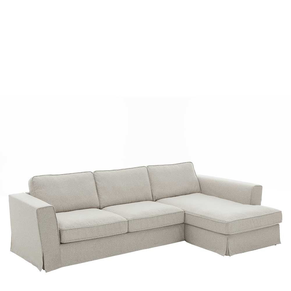 Webstoff Ecksofa in Hellgrau - Coisma