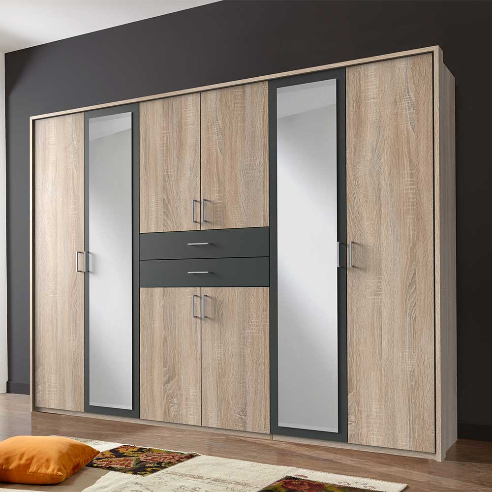 8-türiger Kleiderschrank in modernem Design - Eleore