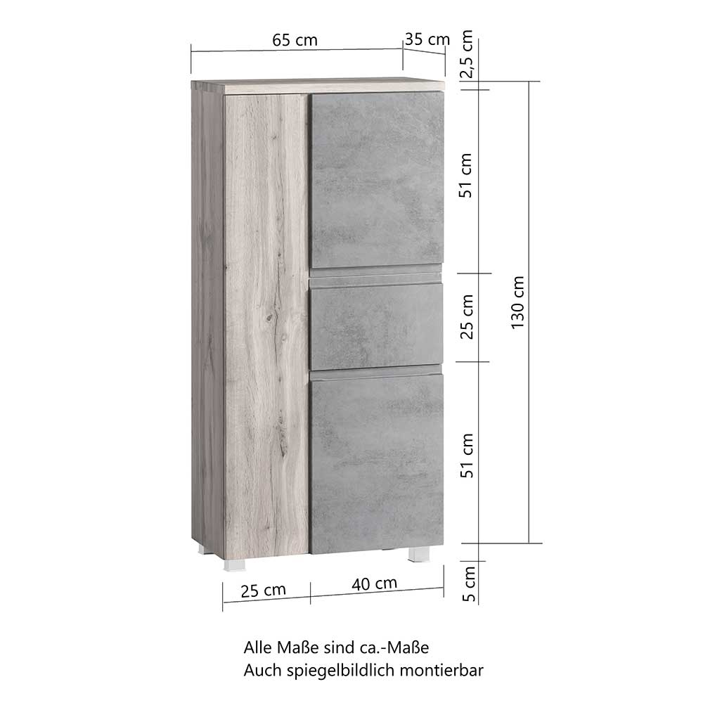 Mittelgroßer Badschrank - stehend oder hängend - Jambi