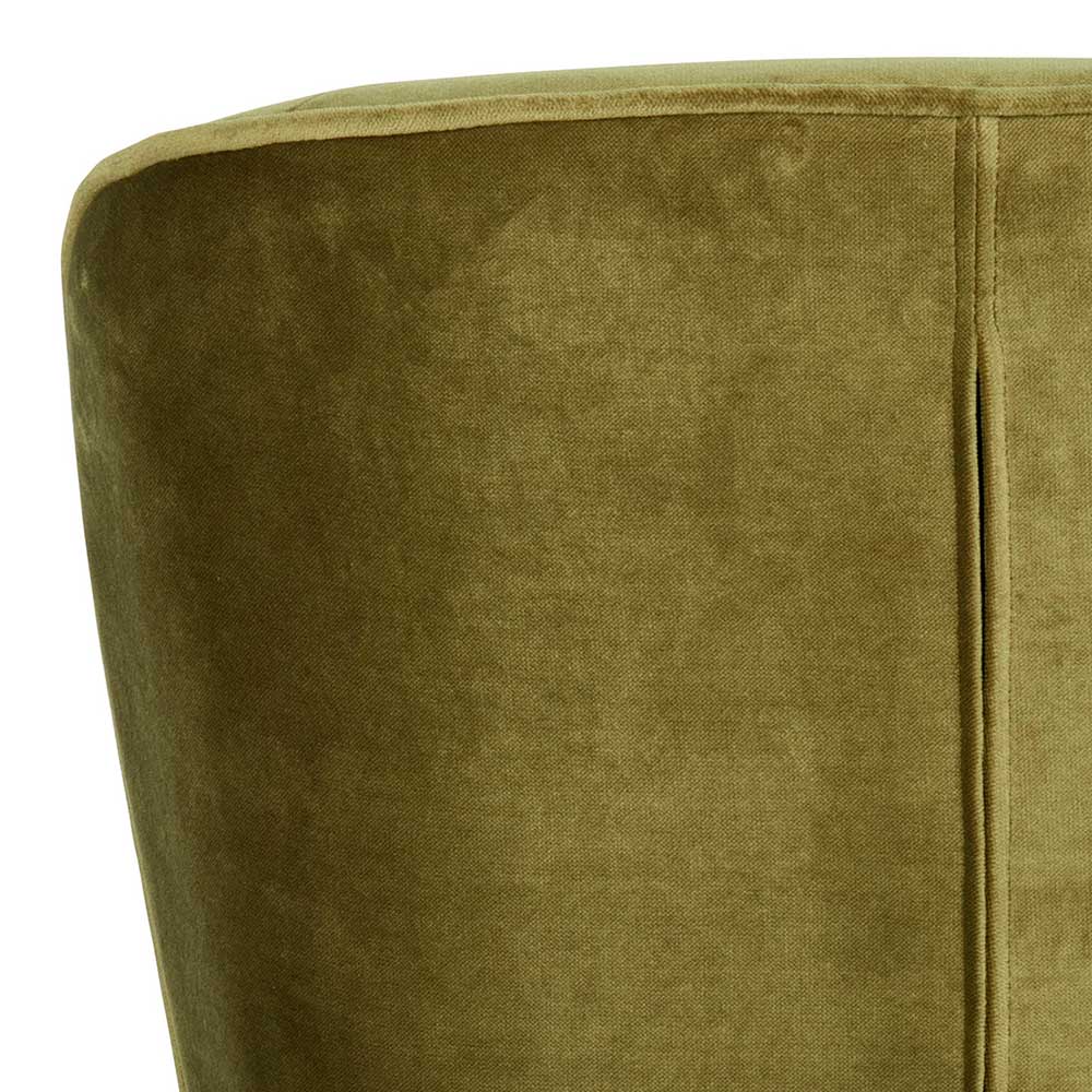 Samt Retro Sessel in Khaki Grün - Giva