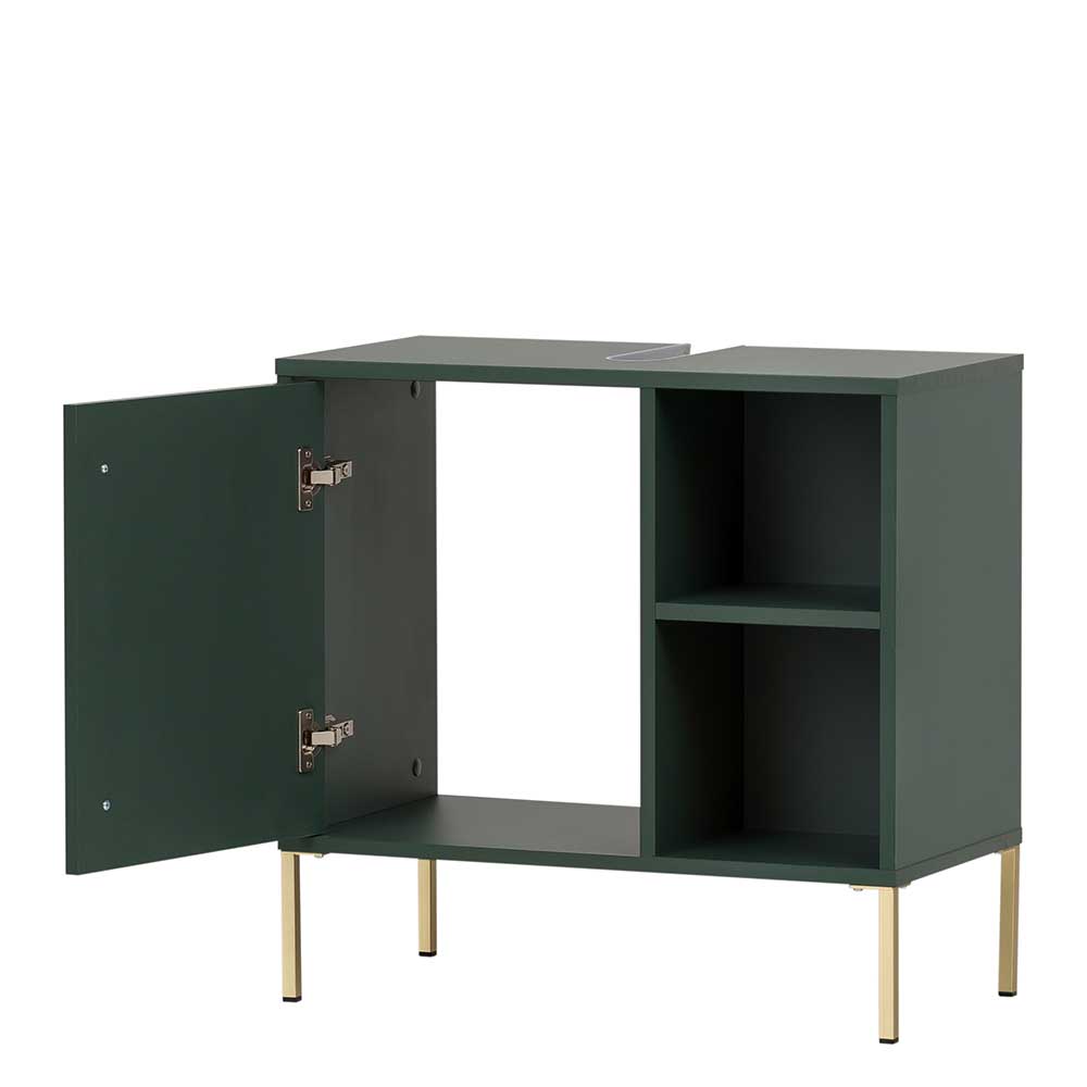 Waschbeckenschrank in Dunkelgrün & Gold - Aqua