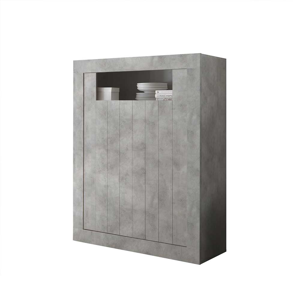 110x144x43 Türen-Highboard in Beton Dekor - Eman