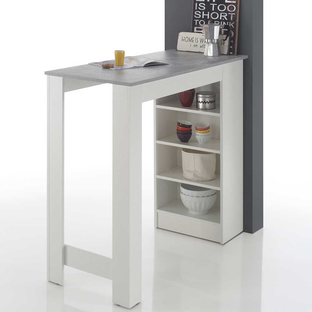 Bartisch mit Regal 115x103x50 cm - Xeli