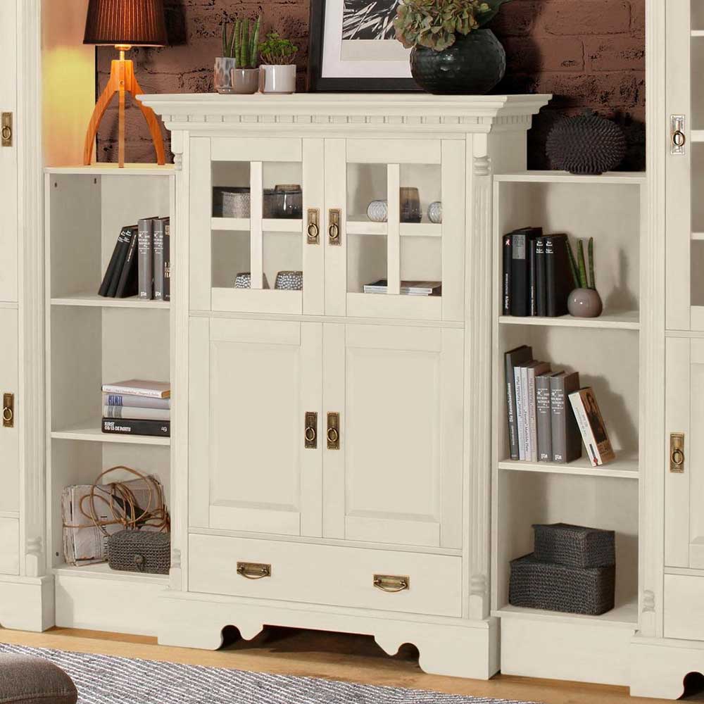 Landhaus Highboard in Creme gewachst - Rospus