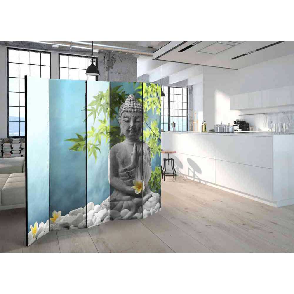 225cm breite Trennwand mit Buddha Motiv - Yulandra