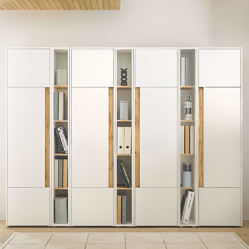 Office Schrank- und Regalwand Set - Nonessia (siebenteilig)