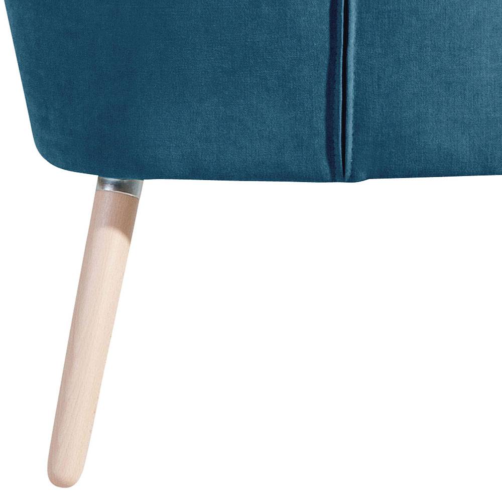 Sessel in Petrol Blau Velours - Curedo