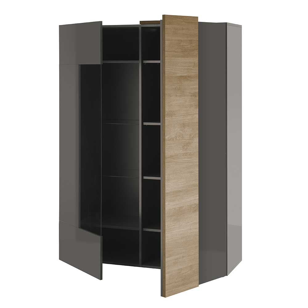 Hochglanz Highboard mit Glas - Eracosta